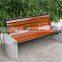 Stone Bench With Backrest Wooden Bench to Sit Wooden Slats for Bench