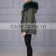 UK Style Wholesale Blue Fox Fur Lined Parka Coat With Raccoon Fur Collar,blue Fox Fur Lined Parkas Supplier's Choice