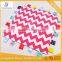Hot Pink Chevron Print Teeth Ribbon Blanket Baby Taggie Blanket