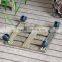 portable wood plant pot tray with wheet