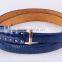 kore style new fashion ladies and women light color patent leather slim waist belt without needle buckle