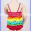 Cute Colorful Tiered Rainbow Kids Swimwear for Girls