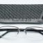 Half frame high quality unisex stainless steel reading glasses with long PC tips