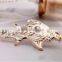 Fashion beautiful vintage antique gold plated Lizard shape animal brooch