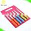 6pcs stainless steel serrated steak knife set with plastic cutting board