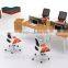 Ash Wood Oval-shape MFC Office Conference Table Meeting Table Desk