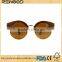 vintage half rimless full bamboo frame sunglasses australia in China