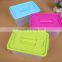 38.1*26.8*20.2cm In Stock Colorful Transparent Clear Plastic PP Storage Box Packaging Boxes For Shoes Foldable Organizer Box