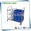 YXZ-016E Stainless steel dressing trolley/medical dressing trolley with caster