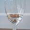 Wonderful hand blown glass wine glass goblet