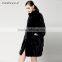 hot sale plus size black mink fur coat for women