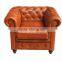 Aged Leather Suede Brown Vintage Sofa , Industrial Furniture Leather Sofa