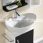 1048 Compact PVC wall-mounted bathroom cabinet with shelves and pots