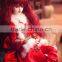 High quality long red shag deep curly doll wigs for 1/3 1/4 1/6 BJD dolls