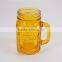 450ML Colorful Beverage Glass Mason Jars With Handle