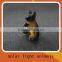 Solar powered polyresin Animal dog shaped Garden lantern with bright white LED Lights