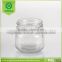 Clear mini embossed glass mason jar with color lid