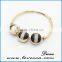 Mutli-color Crystal Natural Stone Bracelet Bangles for Women Natural Druzy Stone Gold Plated Cuff Bangles