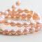 new 16 inches 3-4mm pink rice shape freshwater pearl strand
