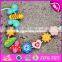 2017 New design 10 pieces children preschool animals beads wooden threading toys W11E064