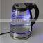 Good Quality and Competitive Price Clear Glass Electric Kettle With Color Changing