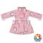 2017 New Pink Color Unicorn Prints Little Girls Coats Jackets High Collar Warm Cotton Kids Winter Jackets Whloesale Baby Jacket