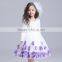 2017 latest dress designs photos red purple flowers embroidered dress