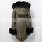 Myfur Luxury Fox Body Fur Trimmed Ladies Long Parka Jackets Wholesale