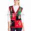 Women Red Sweater Christmas Theme Pattern Christmas Lights Jumper