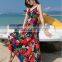 Summer Women Spaghetti Strap Long Floral Maxi Dress Ladies Sexy Beach Chiffon Dresses