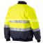 Custom High visibility 3M reflective 100% polyester bomber safety jacket