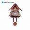 The Shape Of House Wood Digital Clock Wood Station Clock Bird Wall Clock