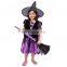 Children Witch Costume Witch Hat Dress for Halloween Party