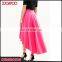 Any Size Pink Sepcial Design Casual School Girl Skirts High Low Pleated Prom Lady Long Skirt