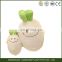 ICTI factory custom plush vegetable toys white stuffed turnip toy