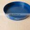 Blue round plastic serving tray with custom logo for sale