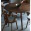 Modern luxury armrest fabric cushion wood dining chair