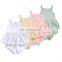 Solid pit stripe children's four color optional sleeveless suspender top and shorts two-piece set