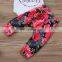 Wholesale Girls Sets Autumn Romper+Pants Girls Suits Kids Clothes