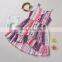 A0179# girls dress 2020 summer cotton sleeves print clothes kids dress