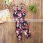 Girl full flower design Jumpsuit Baby Sleeveless Summer Romper 2Colors 5Size for 2-7T