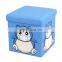 RTS Factory Wholesale Modern cartoon pattern Printing pvc leather folded storage ottoman