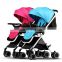 Detachable double baby stroller lightweight baby stroller 2 in 1