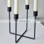 Factory made Home Decor square 4 heads taper candle stand metal candle holder for wedding decorating
