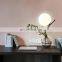 Classical European Hotel Bedside Table Lamp Round Golden Metal Base Table Lamp