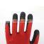 Slip Resistant Latex Coated Fishing Gloves Red Polyester Knitted Fiber Textured Rubber Dipped Gardening Safety Work Gloves