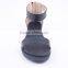 China wholesale comfort flat heel sandals women with back zipper