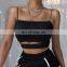 Women ladies Short Sleeve Crop top elegant Plain basic debardeur femme Tank Party bodycon bandage stretch Vest Tee tunique femme