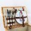 K&B wholesale custom new design high quality handmade natural rattan wicker set picnic basket