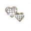 hot sale heart shape design natural cane willow wicker wrought iron storage basket for home